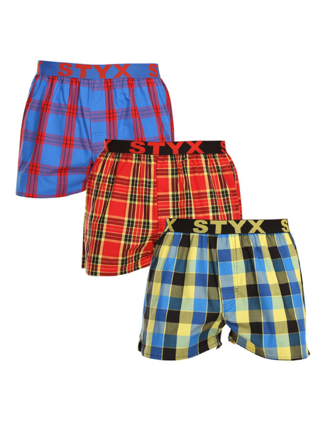Styx Dreierpack - Herrenshorts Styx Sportgummi mehrfarbig