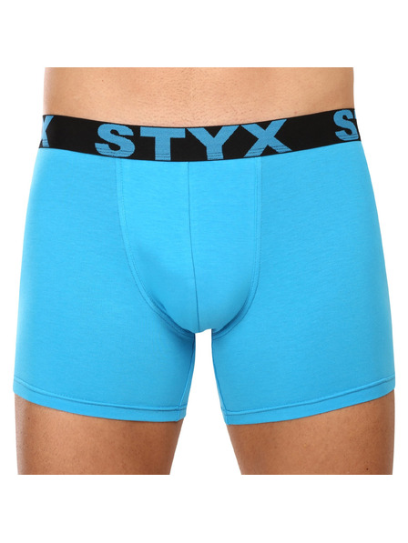 Styx Herrenboxer Styx long Sportgummiband Hellblau
