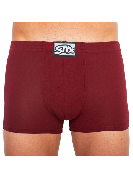 Styx Herrenboxershorts Styx klassischer Gummibund weinrot