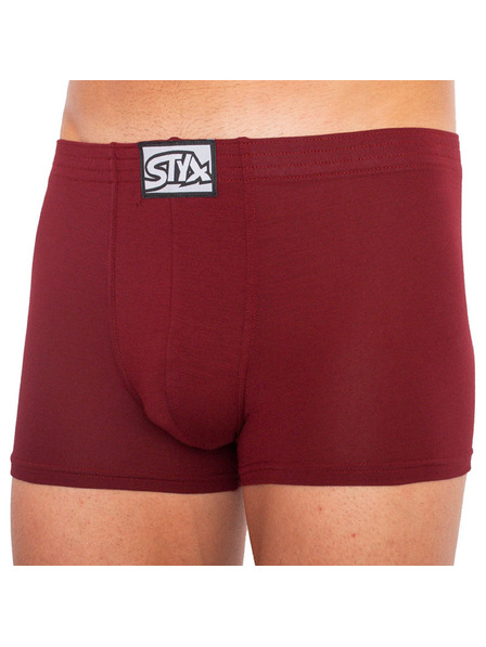 Styx Herrenboxershorts Styx klassischer Gummibund weinrot