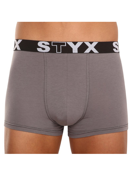 Styx Herrenboxershorts Styx Sportgummibund dunkelgrau