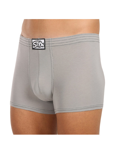 Styx Herren Boxershorts Styx klassisches Gummiband hellgrau