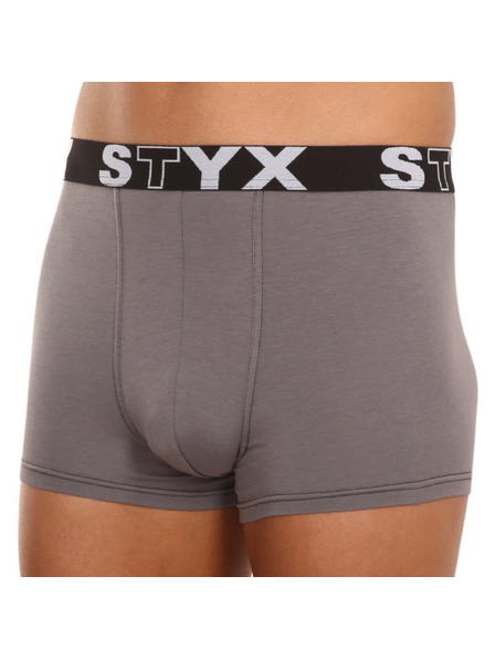 Styx Herren Boxershorts Styx Sportgummiband Übergröße dunkelgrau