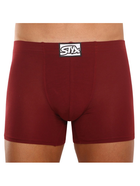 Styx Herren Boxershorts Styx long klassisches Gummiband weinrot