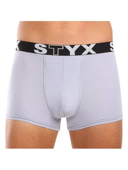 Styx Herrenboxershorts Styx Sportgummibund hellgrau