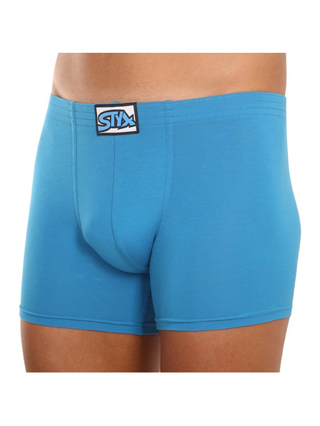 Styx Herren Boxershorts Styx long klassisches Gummiband blau