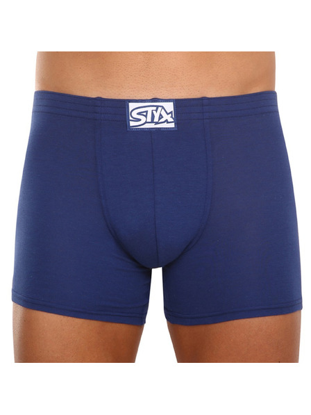 Styx Herren Boxershorts Styx long klassisches Gummiband blau
