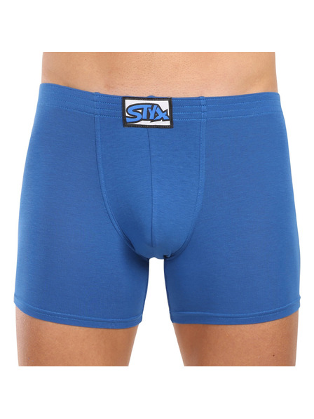 Styx Herren Boxershorts Styx long klassisches Gummiband blau