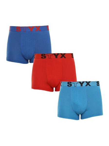 Styx Dreier-Set - Herren-Boxershorts Styx Sport elastisch mehrfarbig
