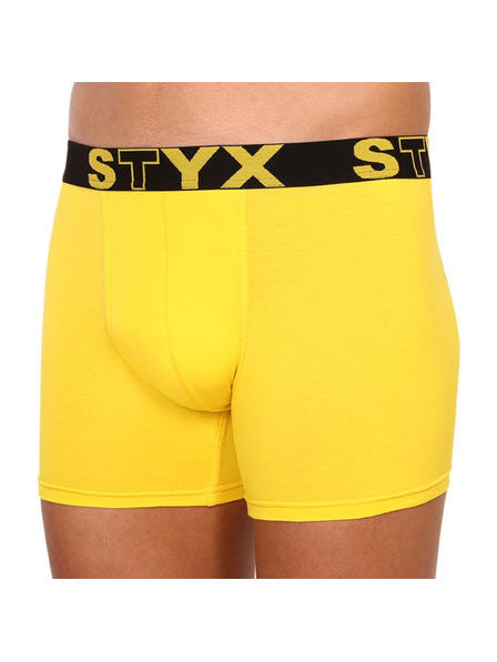 Styx Herren Boxershorts Styx long Sportgummiband gelb
