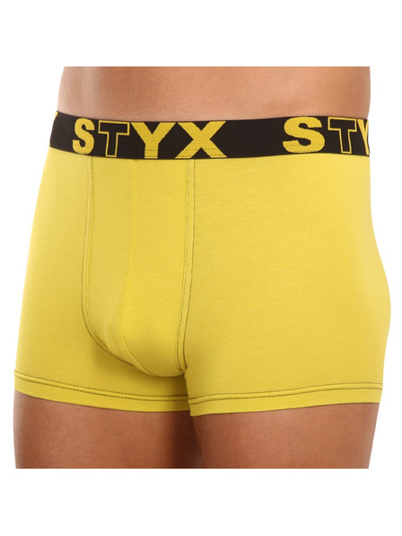Styx Herren Boxershorts Styx Sportgummiband grüngelb