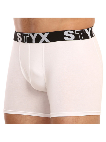 Styx Herren Boxershorts Styx long Sportgummiband weiß