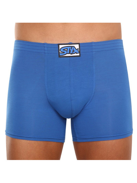 Styx Herren Boxershorts Styx long klassisches Gummiband blau