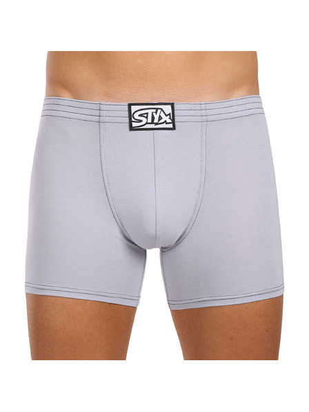 Styx Styx lange klassische Herren Boxershorts hellgrau