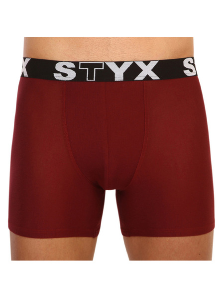Styx Herren Boxershorts Styx long Sportgummiband weinrot