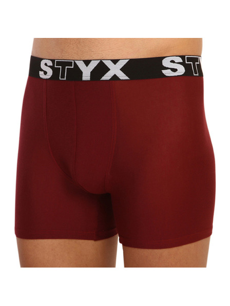Styx Herren Boxershorts Styx long Sportgummiband weinrot