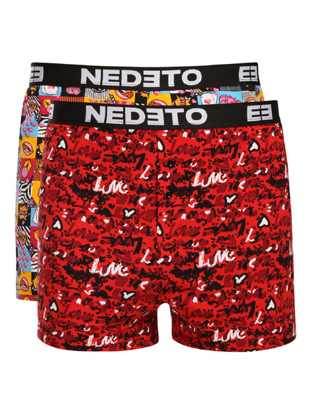 Nedeto 2er-Set - Herren-Boxershorts Nedeto mehrfarbig