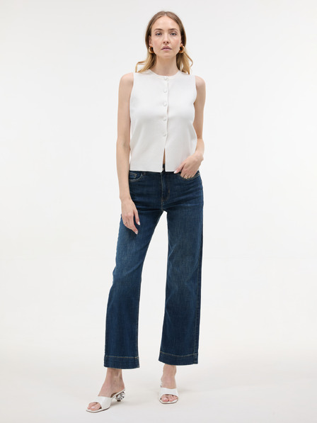Orsay Dunkelblaue Damen-Wide-Leg-Jeans ORSAY