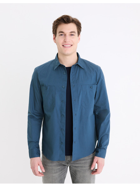 Celio Dunkelblaues Herrenhemd Celio Gagusti2