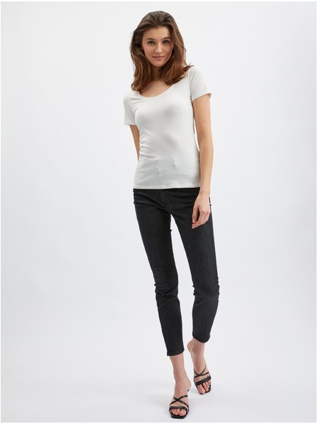 Orsay Weißes Damen-Basic-T-Shirt ORSAY