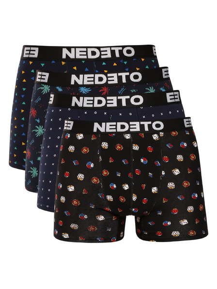 Nedeto Vierer-Set - Herren-Boxershorts Nedeto mehrfarbig