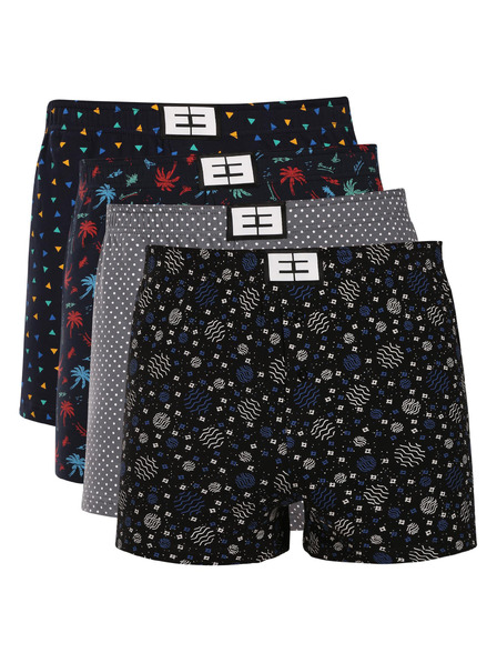 Nedeto Vierpack - Herrenboxershorts Nedeto mehrfarbig