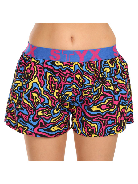 Styx Dreier-Set - Damen-Slip Styx art Sportgummiband mehrfarbig