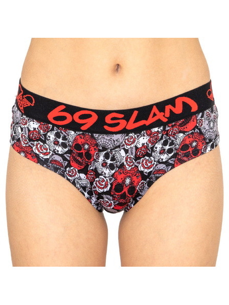 69slam Damenhose 69SLAM Boxer Bambus Rot Zuckerkran