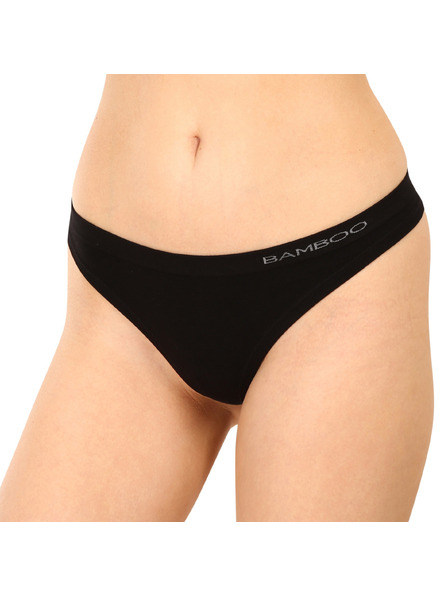 Gina Damen-Tanga Gina Bambus schwarz