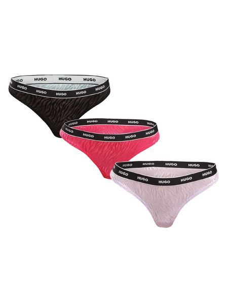 HUGO Dreierpack - Damen-Tanga HUGO mehrfarbig