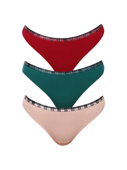 Tommy Hilfiger 3er Set - Damen String Tommy Hilfiger mehrfarbig