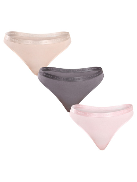 Tommy Hilfiger 3er Set - Damen String Tommy Hilfiger mehrfarbig