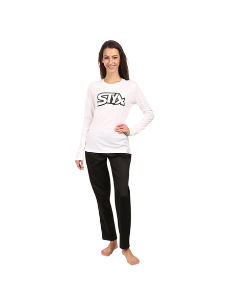 Styx Damen-Pyjama Styx schwarz-weiß