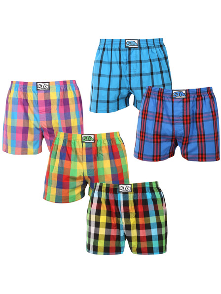 Styx 5er Set - Herren-Boxershorts Styx klassisches Gummiband mehrfarbig