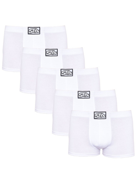 Styx Fünferpack - Herrenboxershorts Styx klassisches Gummiband weiß