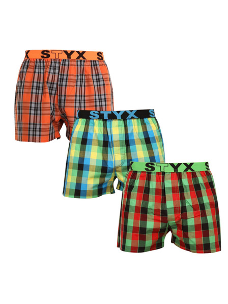 Styx Dreierpack - Herrenshorts Styx Sportgummi mehrfarbig