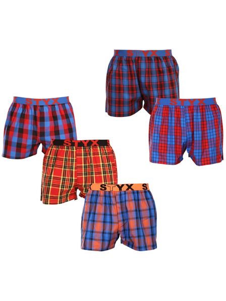 Styx 5er Set - Herren-Boxershorts Styx Sportgummiband mehrfarbig