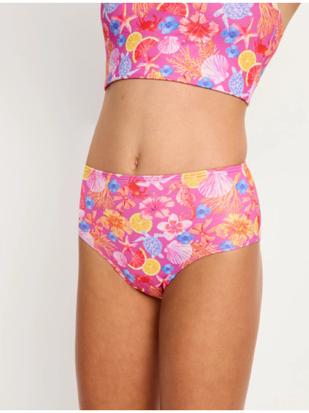 Modibodi Mädchen-Menstruationsschwimmen Modibodi Teen Swimwear Hi Waist Bikini Brief Super Tropicana Crush Unterteil