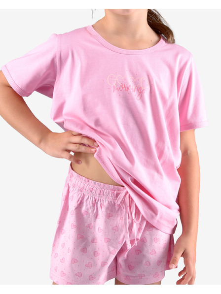 Gina Mädchen-Pyjama Gina rosa