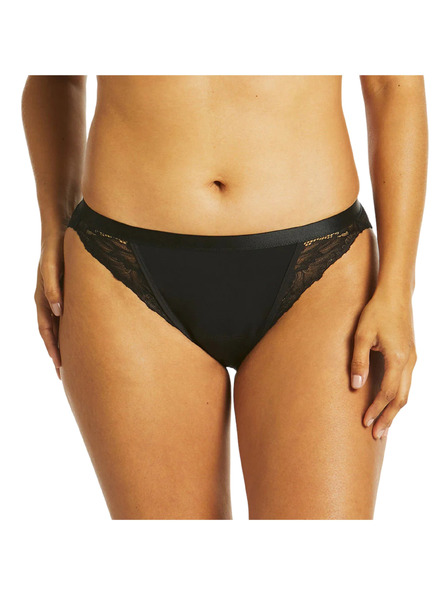 Love Luna Menstruations-Slip Love Luna Schwarz LUXE Lace Midi Tanga Brief