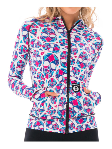 69slam Damen Sweatshirt 69SLAM SKULLMOND WHITE