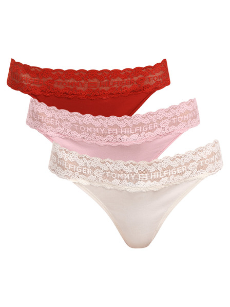 Tommy Hilfiger 3er Set - Damen String Tommy Hilfiger mehrfarbig
