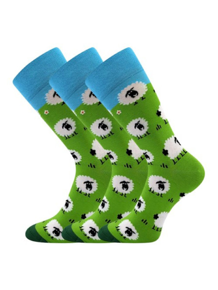 Lonka Dreierpack - lustige Lonka Socken Schafe mehrfarbig