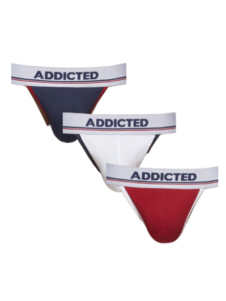 ADDICTED Dreierpack - Herren Tanga Addicted Mehrfarbig