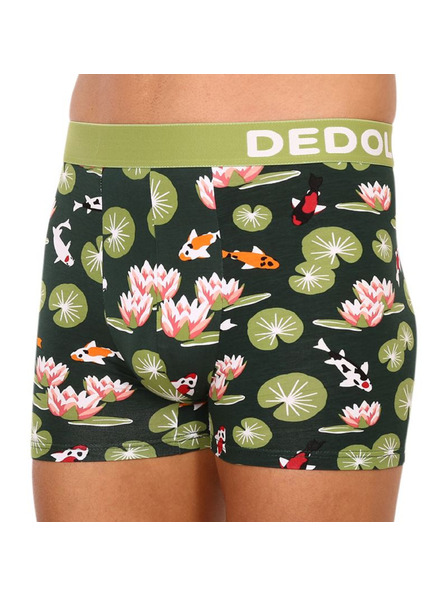 Dedoles Grüne fröhliche Herren-Boxershorts Dedoles Koi-Fisch und Seerosen