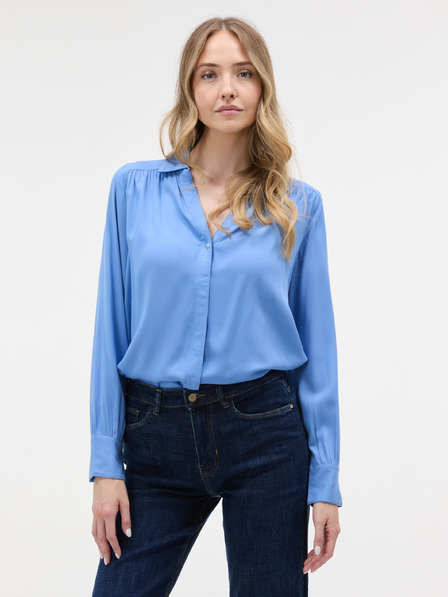 Orsay Blaue Damen-Bluse mit langem Arm ORSAY