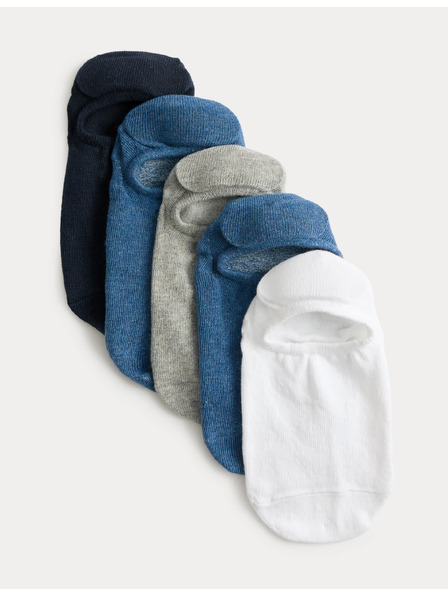 Marks & Spencer Kurze Trainer Liners™ Socken mit Cool & Fresh™ Technologie, 5 Paar im Paket Marks & Spencer Marineblau