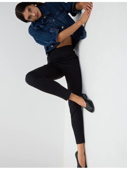 Marks & Spencer Jerseyhose in schmaler Passform zur Knöchelhose Marks & Spencer marineblau