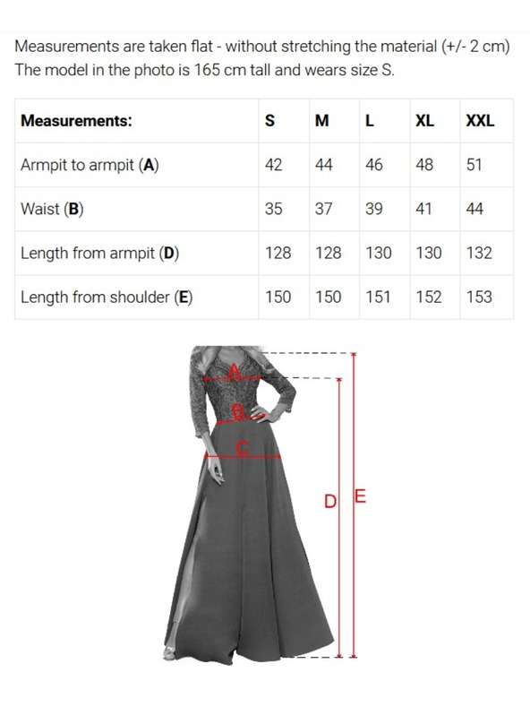 numoco LORETTA Außergewöhnliches langes Kleid mit Tüllärmeln und Ausschnitt - Grün