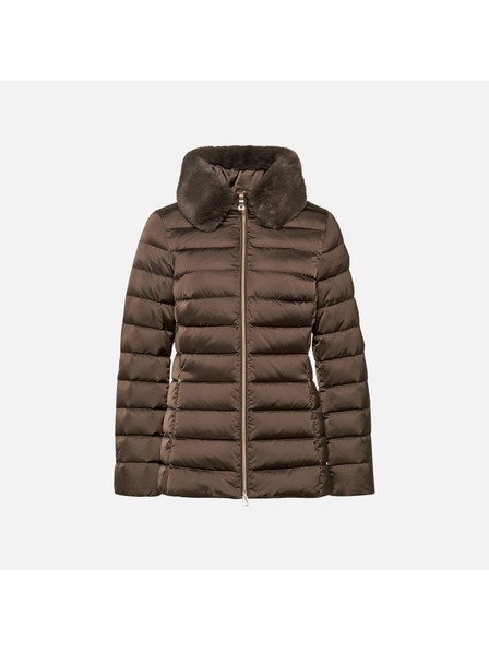 Geox Dunkelbraune Damen-Daunenmantel Geox Bettanie
